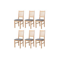 STUHL Bos 4 (6er Set) - Fango/Sonoma Eiche, Holz (43/94/40cm) - Leaf Design