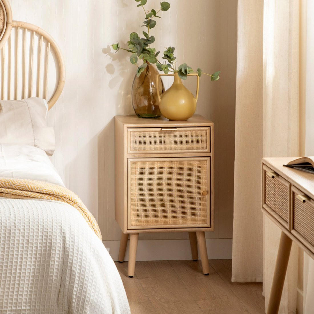 NACHTTISCH 2 SCHUBLADEN Mapi Natürlich 42 cm x 71 cm - Naturfarben, Holzwerkstoff (42/71/35cm)