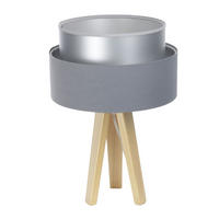 TISCHLAMPE Grau 30/45 cm - Silberfarben, Kunststoff (30/0.7/45cm) - ONZENO