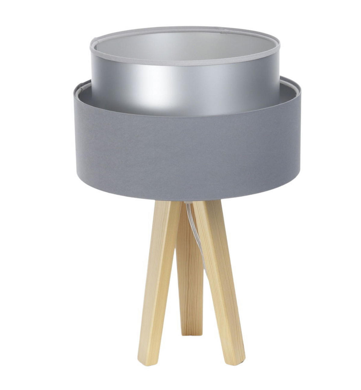 TISCHLAMPE Grau 30/45 cm - Silberfarben, Kunststoff (30/0.7/45cm) - ONZENO