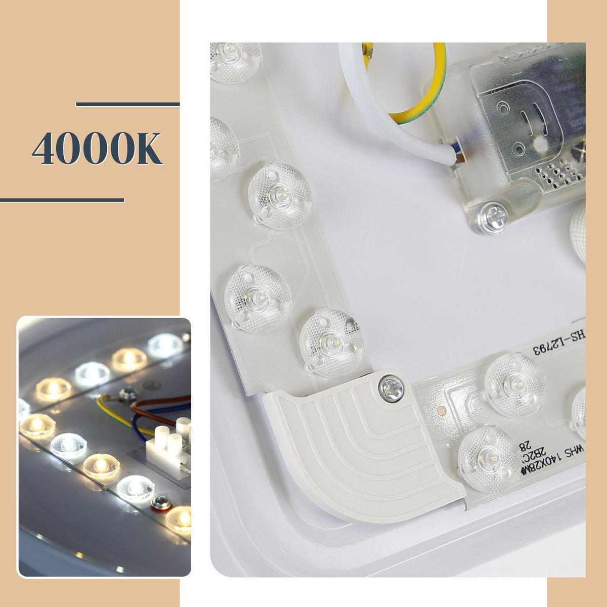 LED-DECKENLEUCHTE Iris 25.2/25.2/6.2 cm - Weiß, Kunststoff (25.2/25.2/6.2cm) - Nettlife