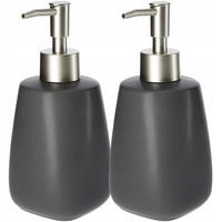 FLÜSSIGSEIFENSPENDER 400 ml 2 Stk. - Grau, Keramik (8/18cm) - KADAX