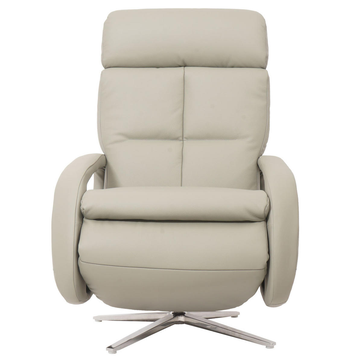 RELAXSESSEL Grau - Grau, Leder (70/109/147cm) - MCW