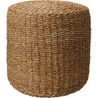HOCKER Seegras Ø 40 cm - Braun, Naturmaterialien (40/38/40cm)
