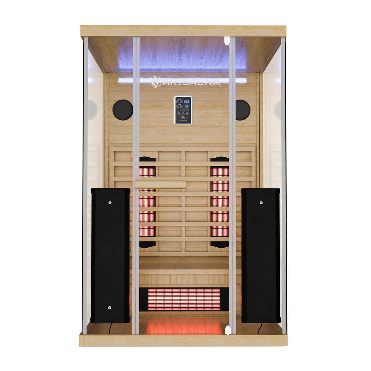 INFRAROTKABINE Göteborg mit Vollspektrumstrahlern - Naturfarben, Holz (120/190/105cm) - Artsauna