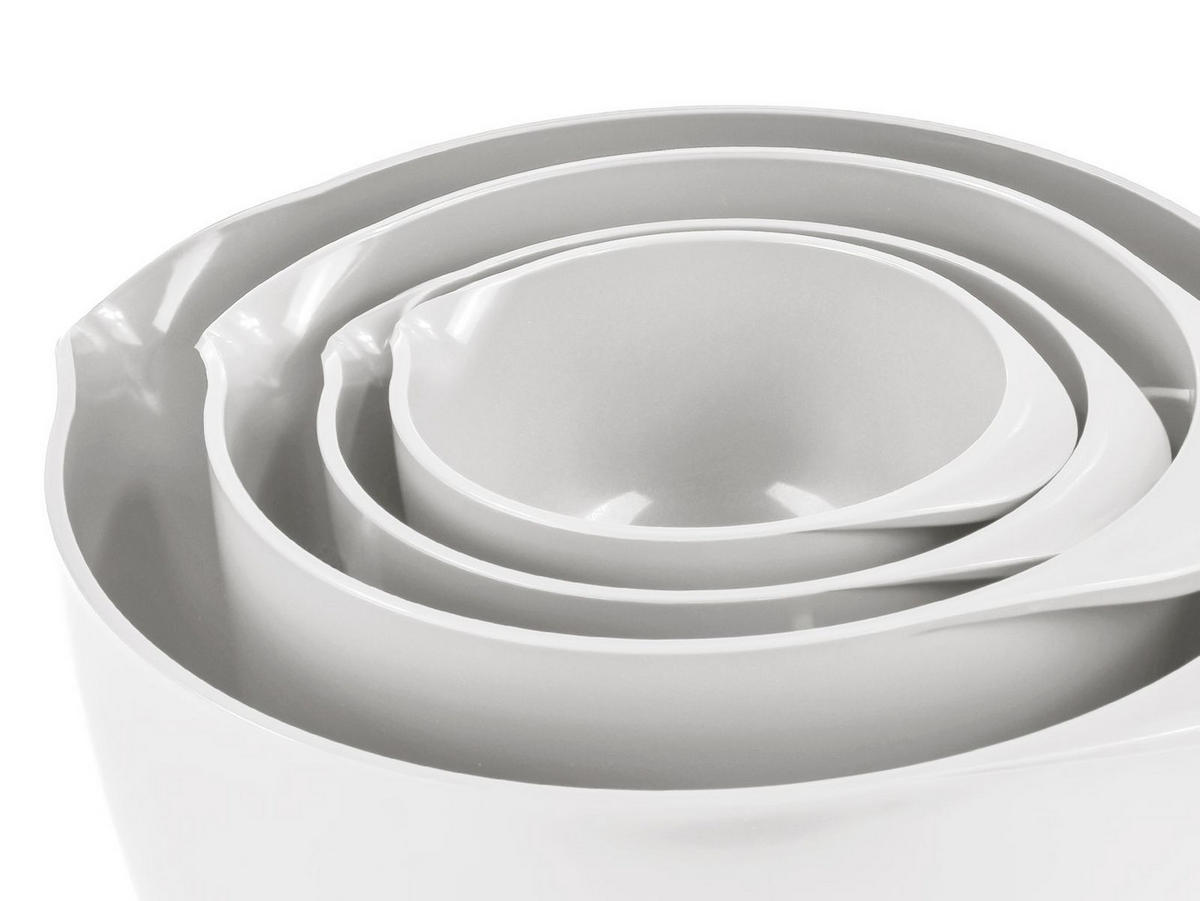 RÜHRSCHÜSSEL-SET Margrethe New weiß (4tlg) - Weiß, Kunststoff (21/15cm) - Rosti