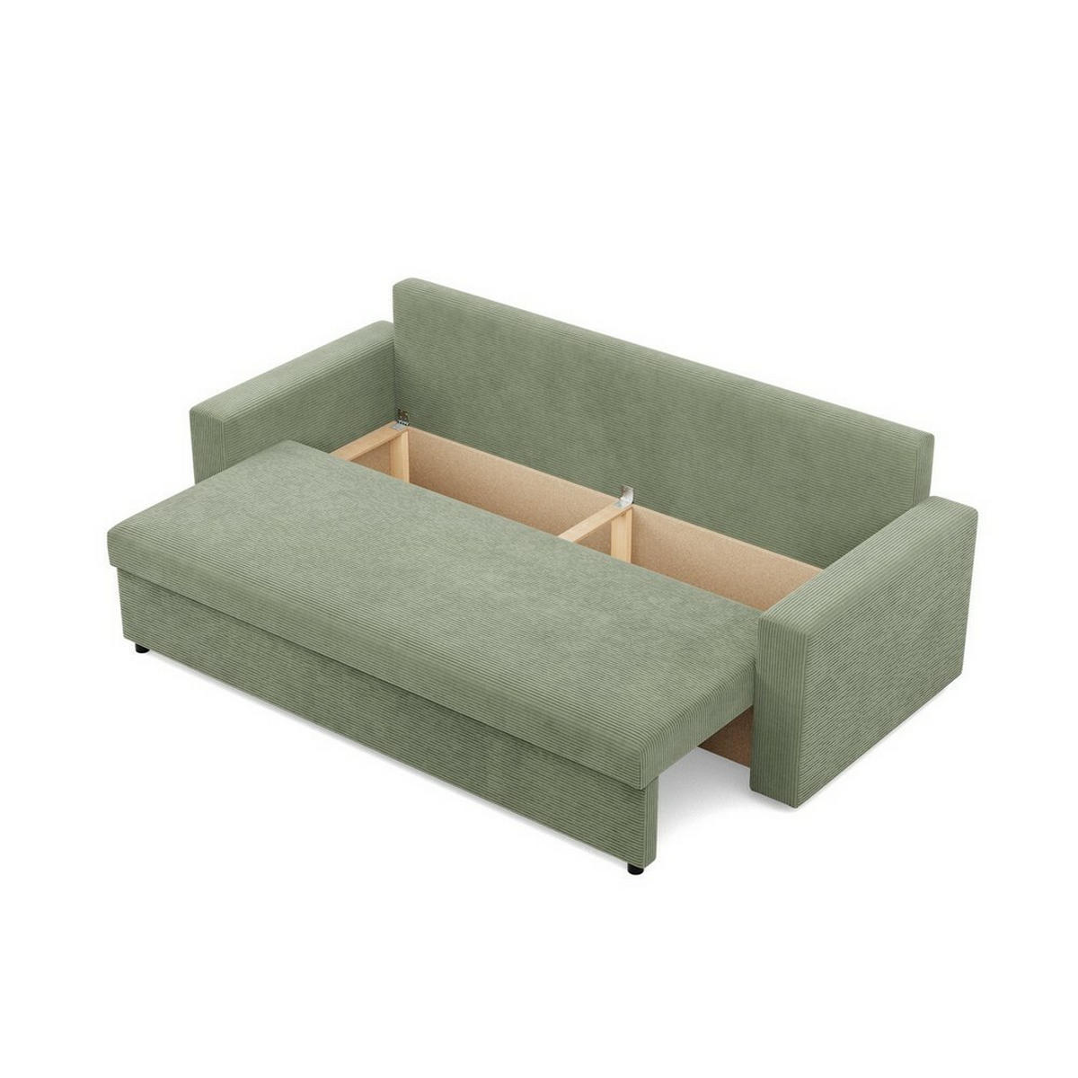 SOFA Neo mit gerader Armlehnen olivgrün - Olivgrün, Textil (220/92/92cm) - SIMKAM Furniture