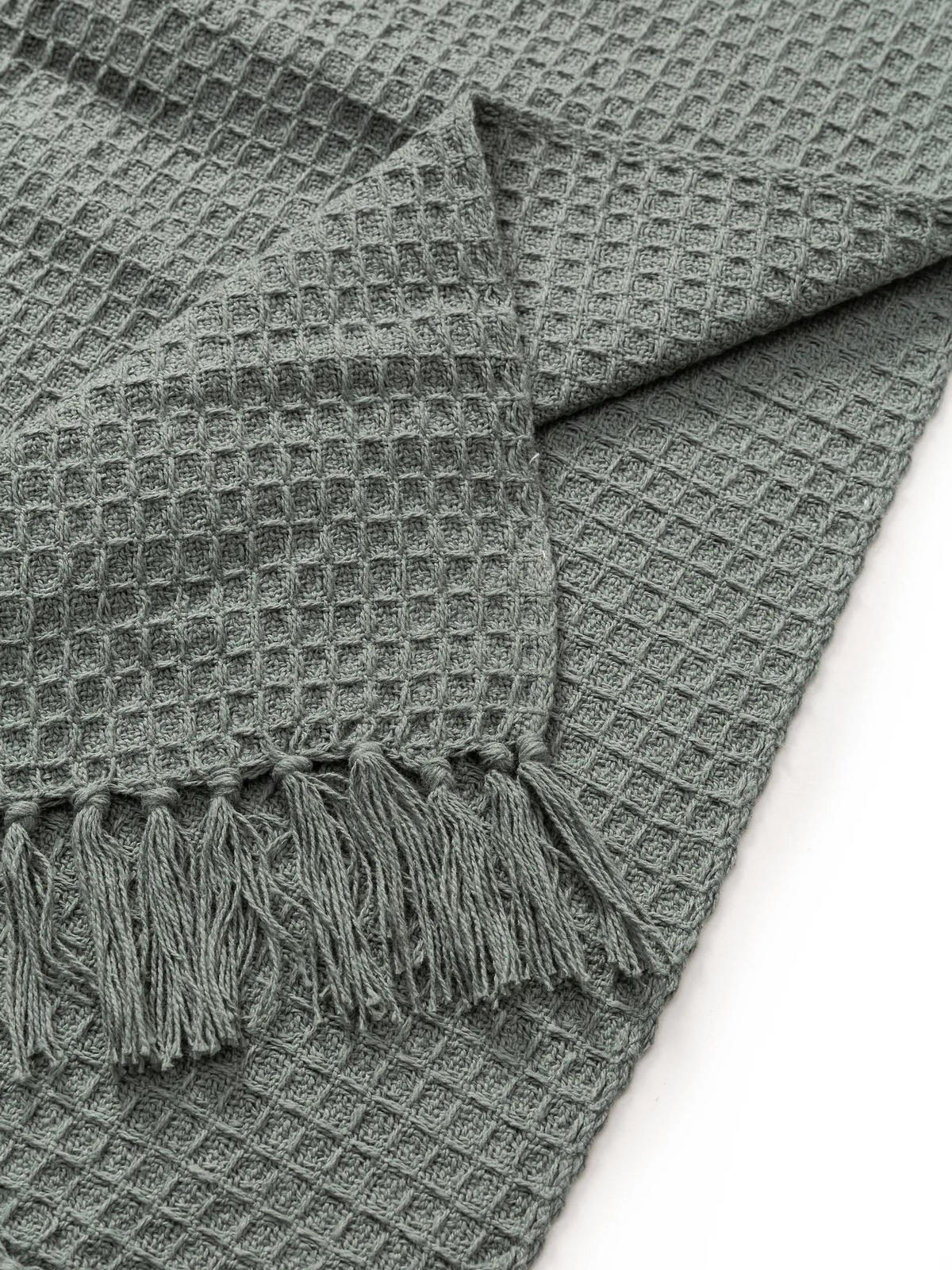BAUMWOLLDECKE Amalia Hellgrün 125x150 cm - Hellgrün, Textil (125/150cm) - benuta Pure