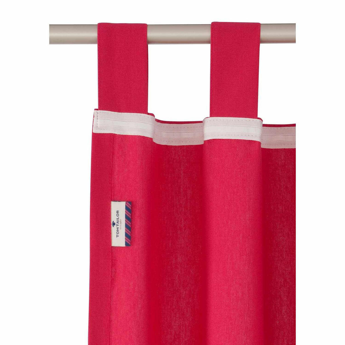 SCHLAUFENVORHANG IM UNI DESIGN DOVE Blickdicht - Beere, Textil (140/0.5/255cm) - Tom Tailor