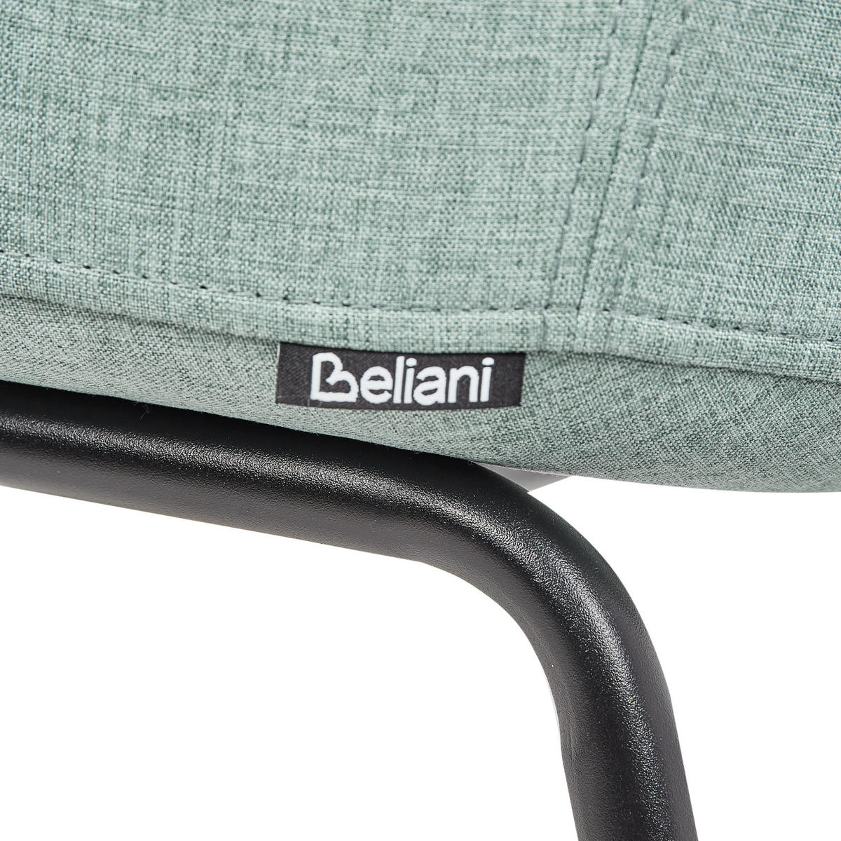 ESSZIMMERSTUHL 2er-Set Mintgrün Belfield - Schwarz/Mintgrün, Textil (45/79/52cm) - Beliani