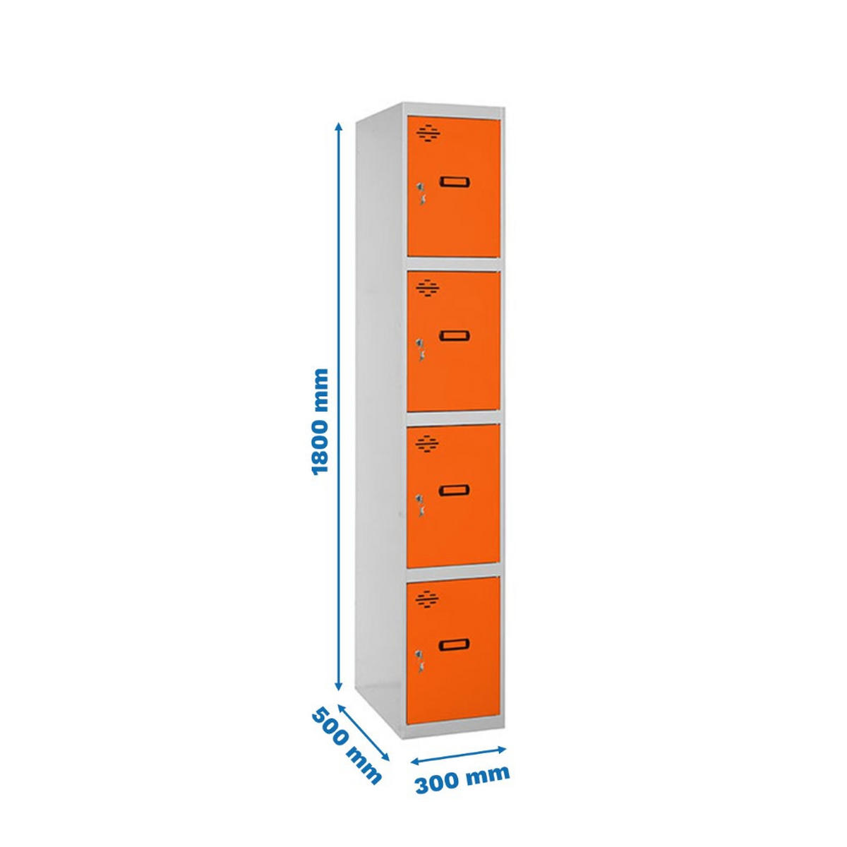 SPIND Amego HxBxT 180x30x50 cm 4 Abteile Grundmodul Grau-Orange - Grau, Metall (30/180/50cm) - PROREGAL