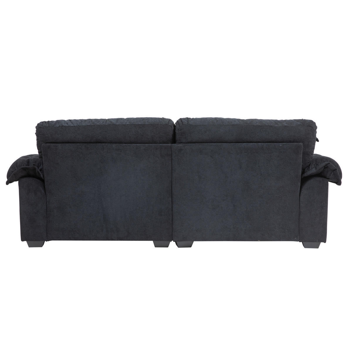 2-SITZER Sofa Chenille mit tiefem Sitz, Memory-Schaum 213,4/90,1/87,6 cm Schwarz - Schwarz, Textil (90.1/87.6/213.4cm) - Redom