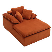 RECLINER Sofa Cord ergonomisch und ohne Montage 177/122/92 cm Orange - Orange, Textil (122/92/177cm) - Redom