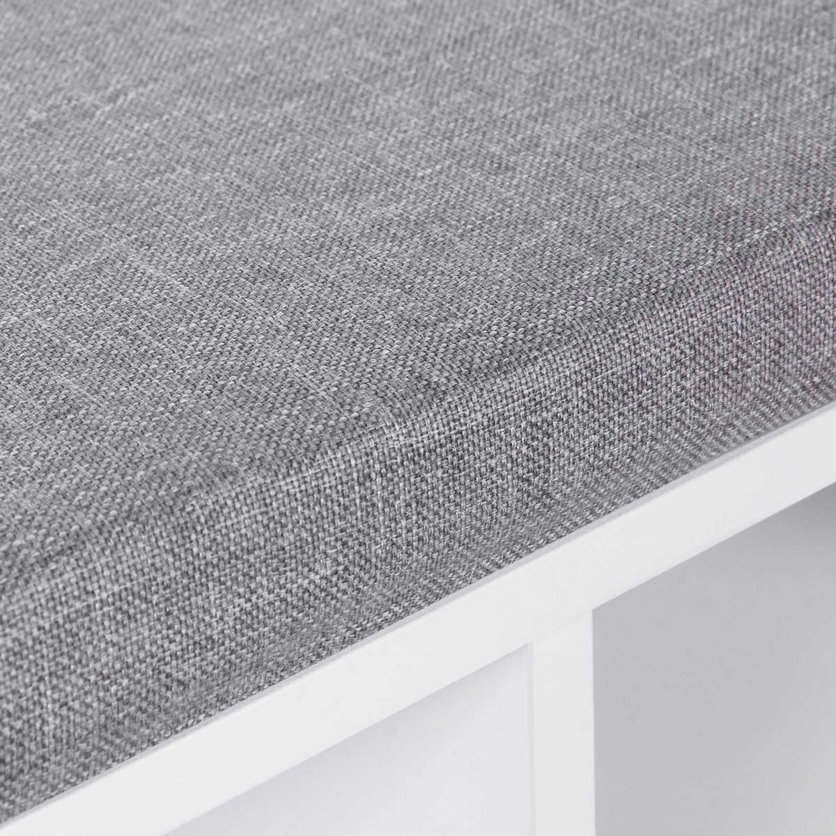 SCHUHBANK - Weiß, Holzwerkstoff (30/48/104cm) - Hansiro