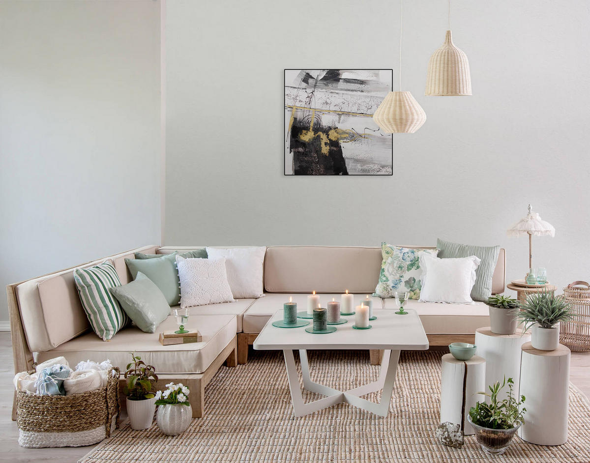 OLEJOMAĽBA 60/60 cm, Zvieratá - sivá, drevo/textil (60/60cm) - KUNSTLOFT