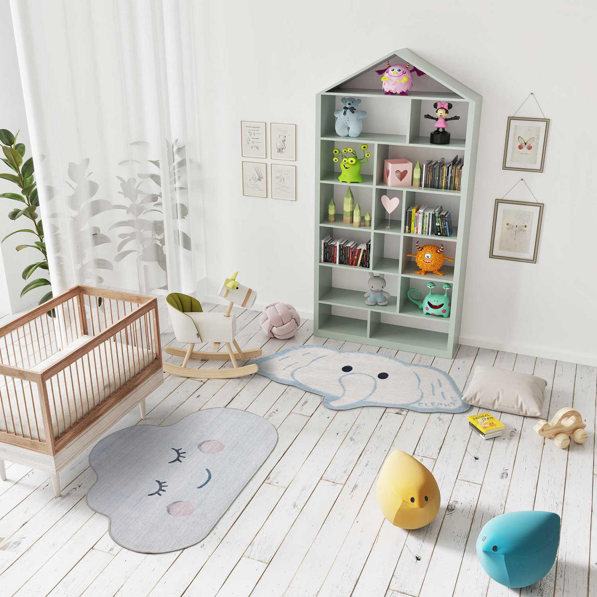 KINDERTEPPICH Waschbar Weiß Candy 75/120 cm - Weiß, Kunststoff/Textil (75/120cm) - Atticgo
