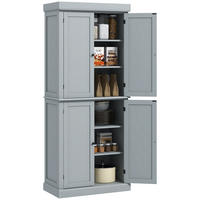 HIGHBOARD DE-11173 6 Ebenen, verstellbare Böden Grau - Grau, Holzwerkstoff (40.5/184/76cm) - ComfortXL