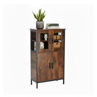 KUCHYNSKÁ skriňa - viacfarebná, kov/kompozitné drevo (60/108/30cm) - Relaxdays