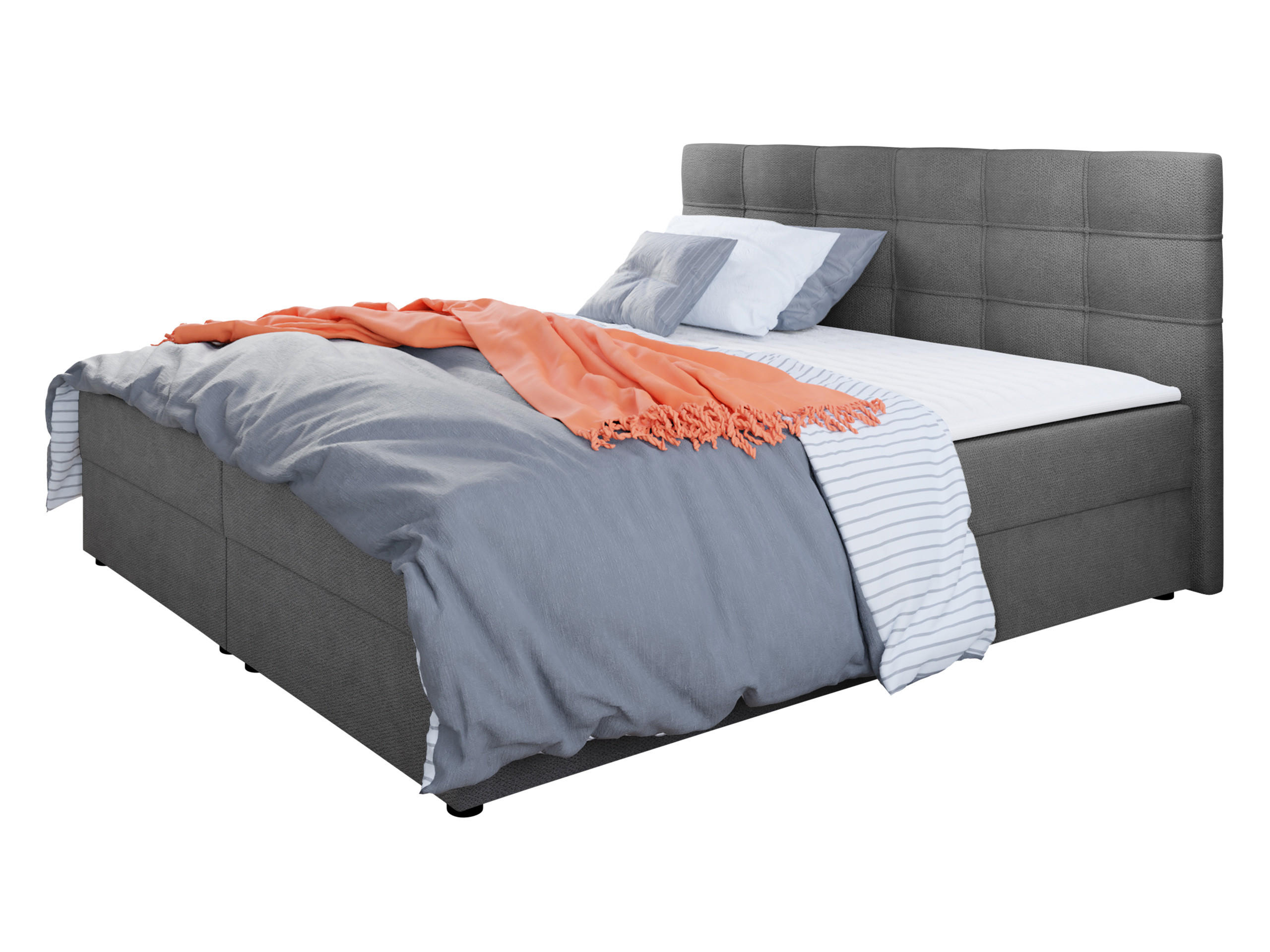BOXBETT Fado II - Schwarz/Grau, Holz/Kunststoff (140/200cm) - MIRJAN24