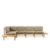 LOUNGESOFA ATREDA links - Beige, Holz/Textil (245/74/245cm) - KONSIMO®