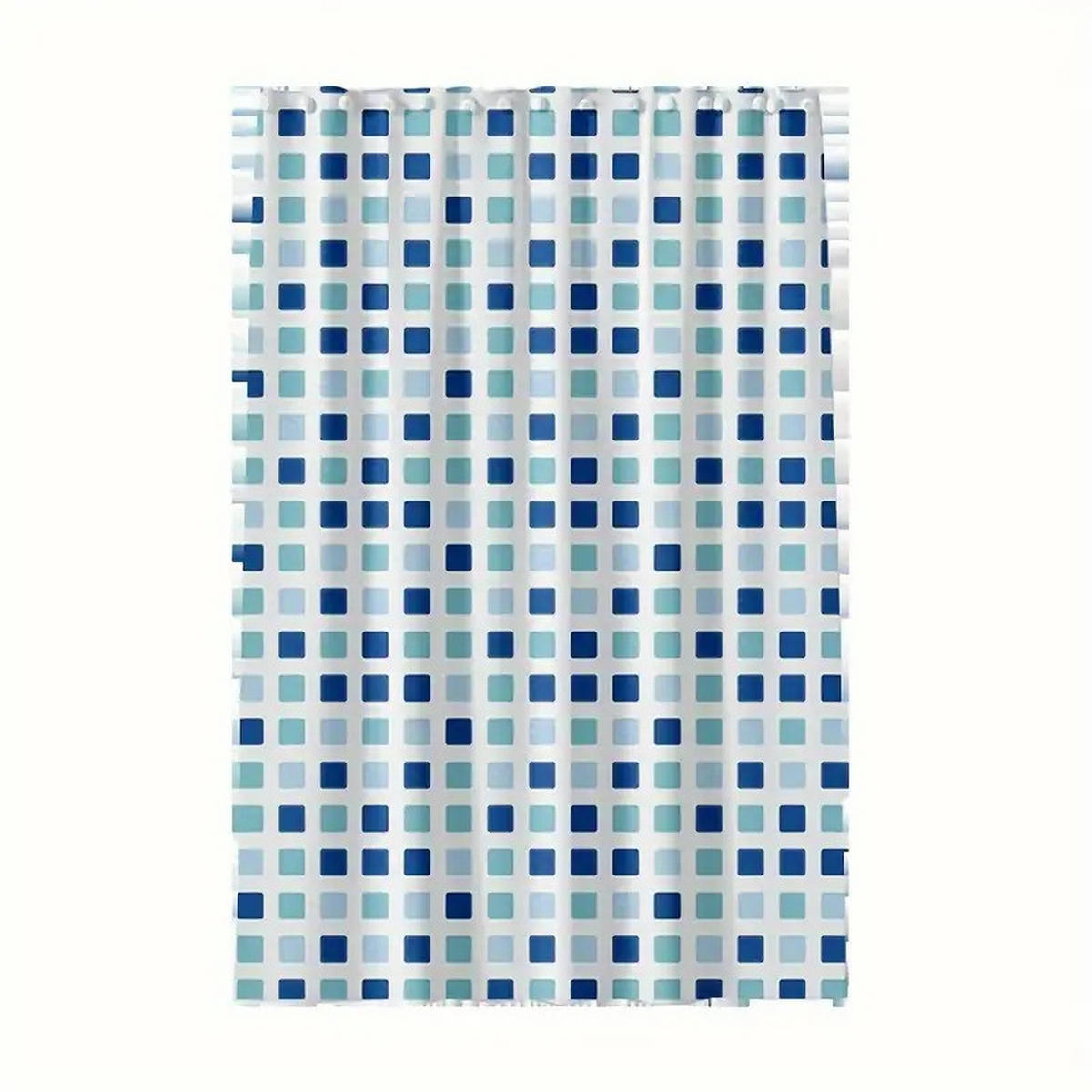 DUSCHVORHANG Blau 180 x 180 cm mit Haken Badezimmer - Multicolor, Kunststoff (180/180cm) - MCBOSON