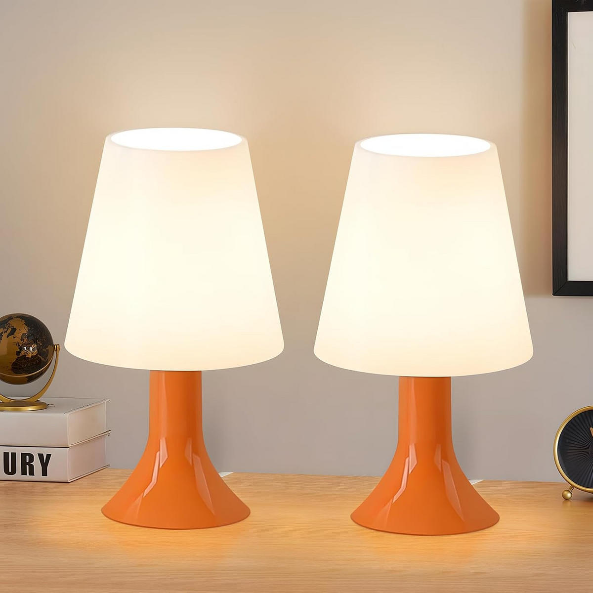TISCHLEUCHTE NYPH 24.5/13/9 cm （2er-set） - Orange, Metall (9/24.5/13cm) - ZMH