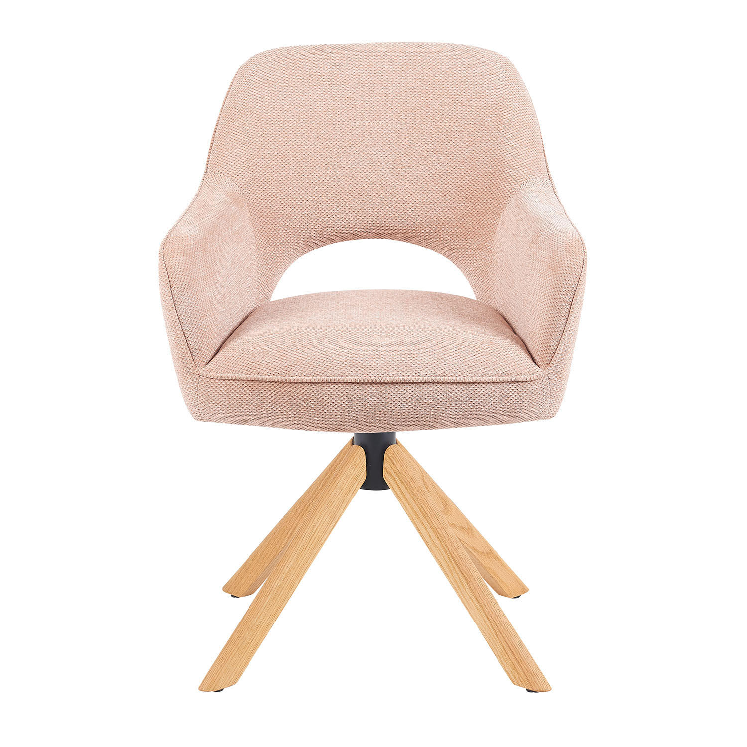 DREHSTUHL Mika-Lara - Honigeiche/Rosa, Eichenholz/Holz (60/87/65cm) - DUBI Möbel