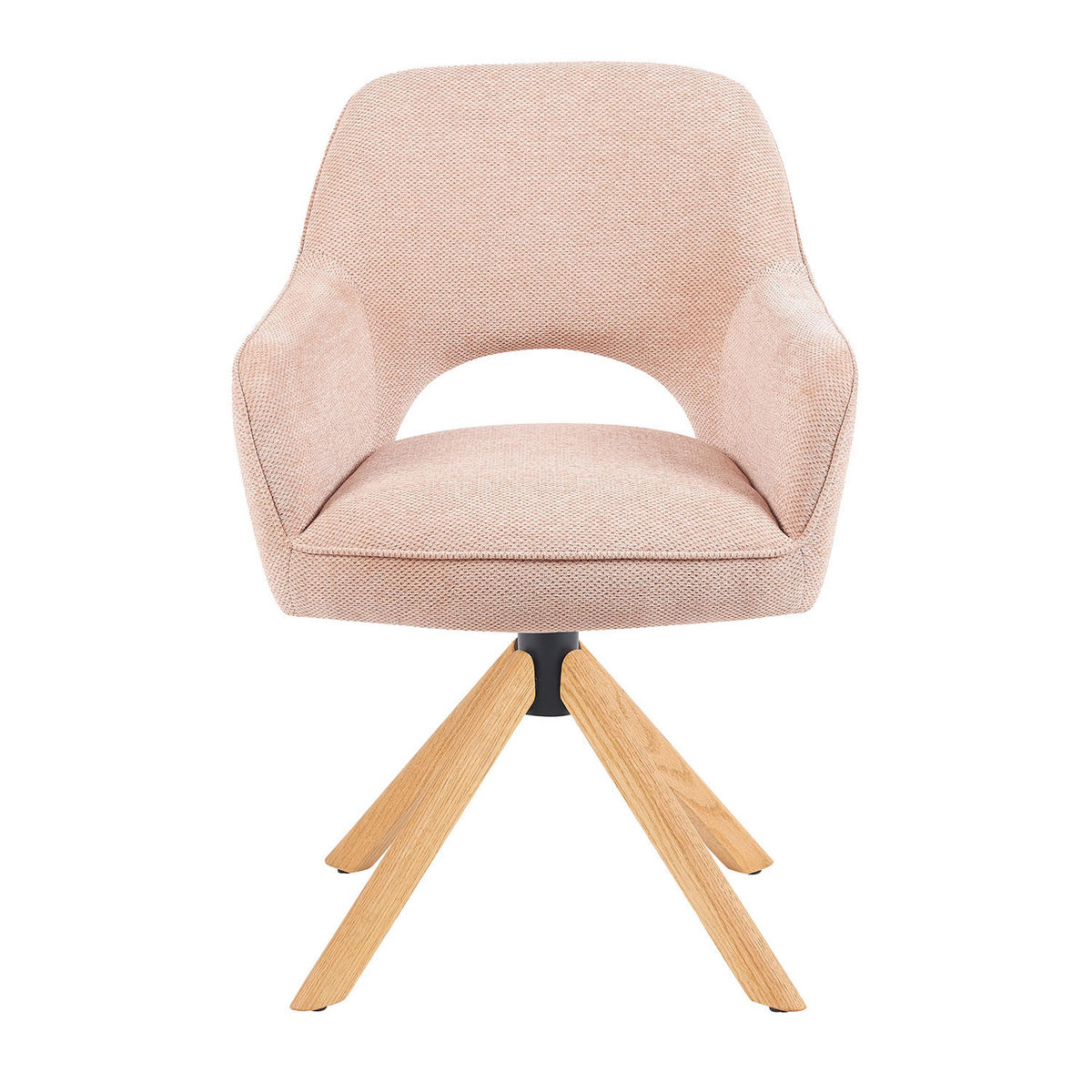 DREHSTUHL Mika-Lara - Honigeiche/Rosa, Eichenholz/Holz (60/87/65cm) - DUBI Möbel