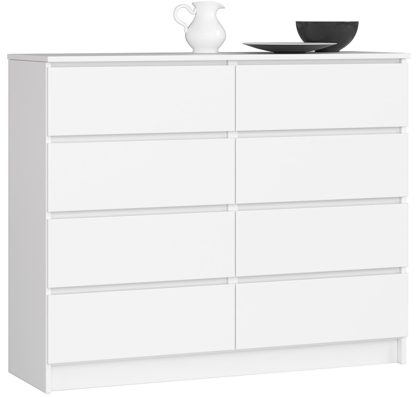 KOMMODE Weiß 120x40x99 cm - Weiß, Holzwerkstoff (120/99/40cm) - Akord