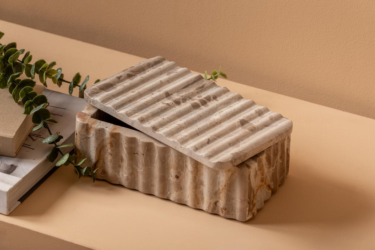 SCHALE Metde 22/13/8 cm - Braun, Naturmaterialien (8cm) - Present Time