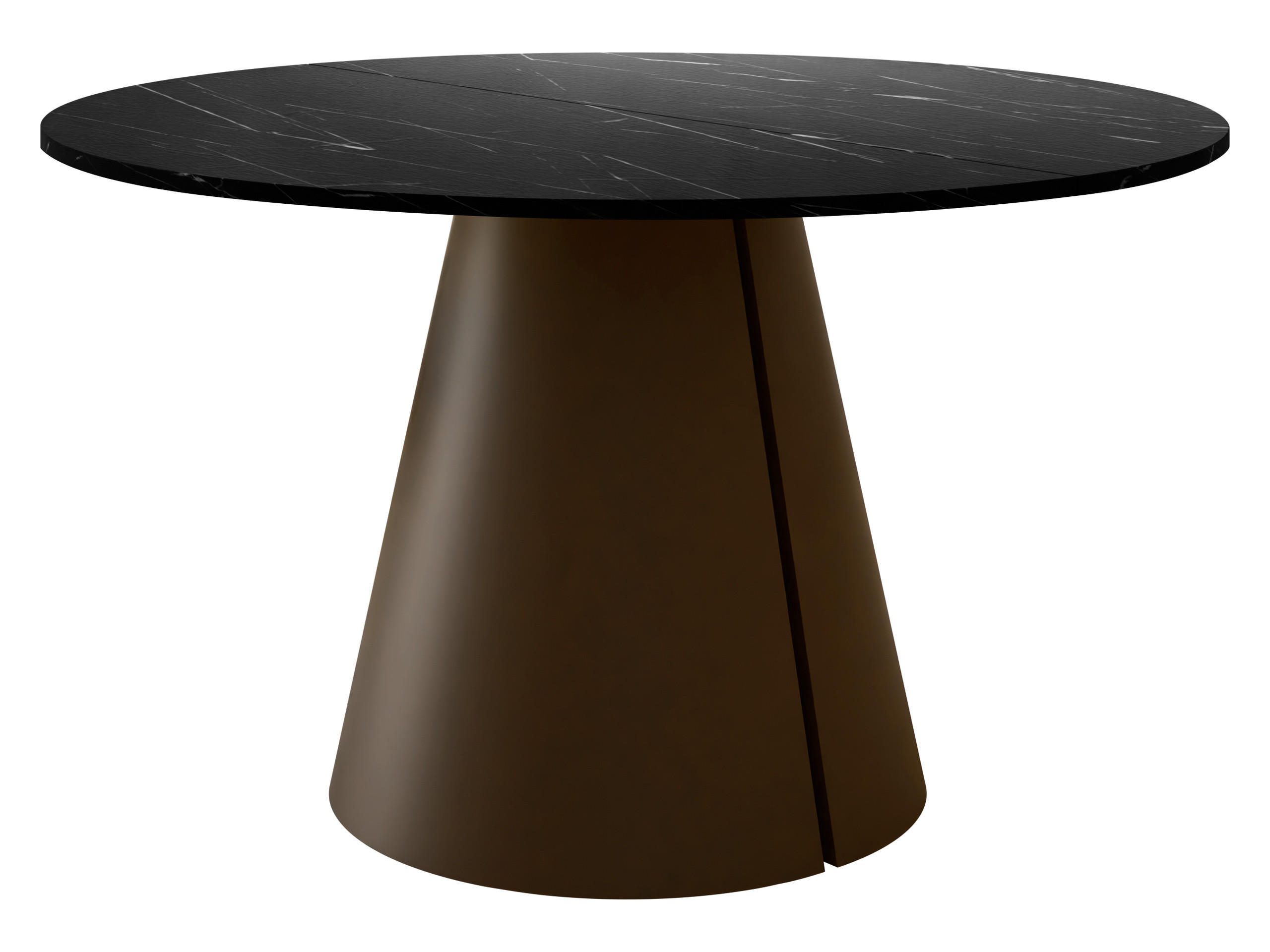 ESSTISCH Calma Braun 100 - Schwarz/Braun, Holzwerkstoff/Metall (100/100/76cm) - MIRJAN24