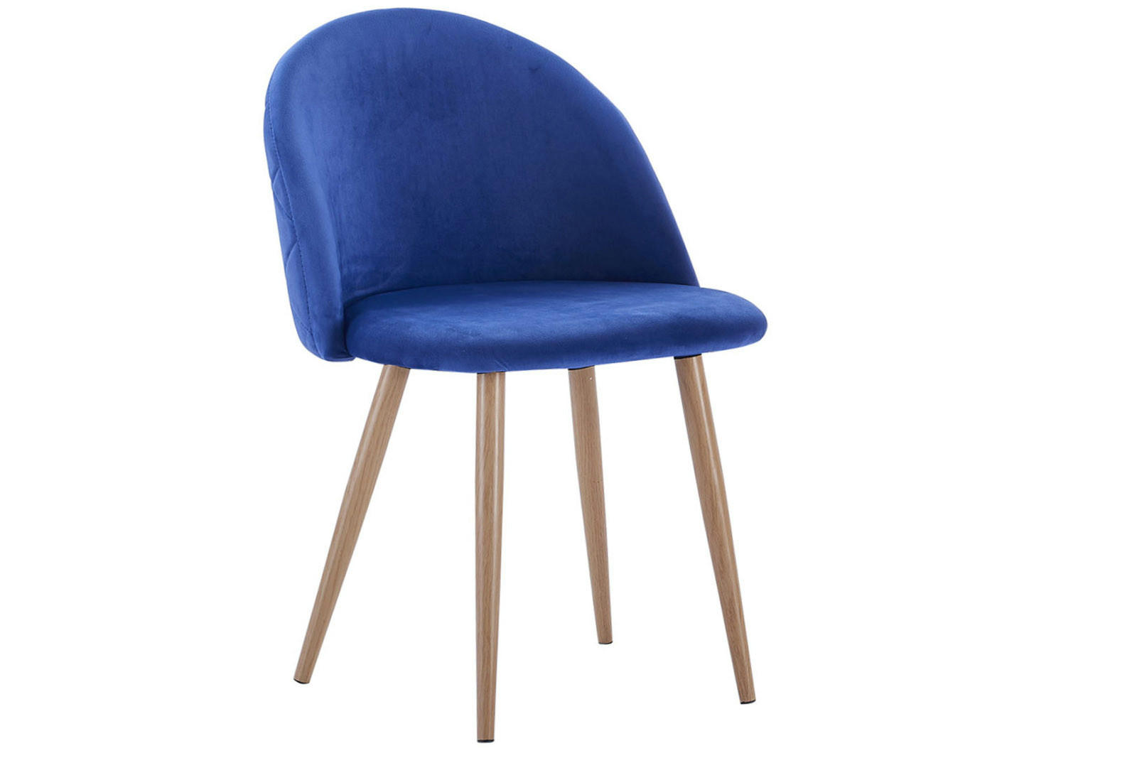ESSZIMMERSTUHL LILLY - Blau/Eichefarben, Textil/Metall (55/79/51cm) - SAM
