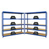 SCHWERLASTREGAL Giant Elephant 2er-Set mit 2x 180x180x45 cm Fachlast 200 kg Blau - Blau, Metall (360/180/45cm) - PROREGAL