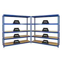 SCHWERLASTREGAL Giant Elephant 2er-Set mit 2x 180x180x45 cm Fachlast 200 kg Blau - Blau, Metall (360/180/45cm) - PROREGAL