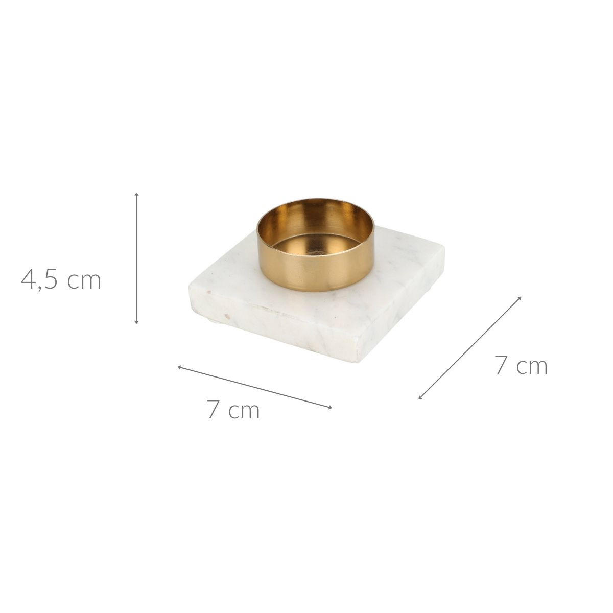TEELICHTHALTER Marmor 7 cm - Weiß, Stein (4.5/5cm) - Home Styling Collection