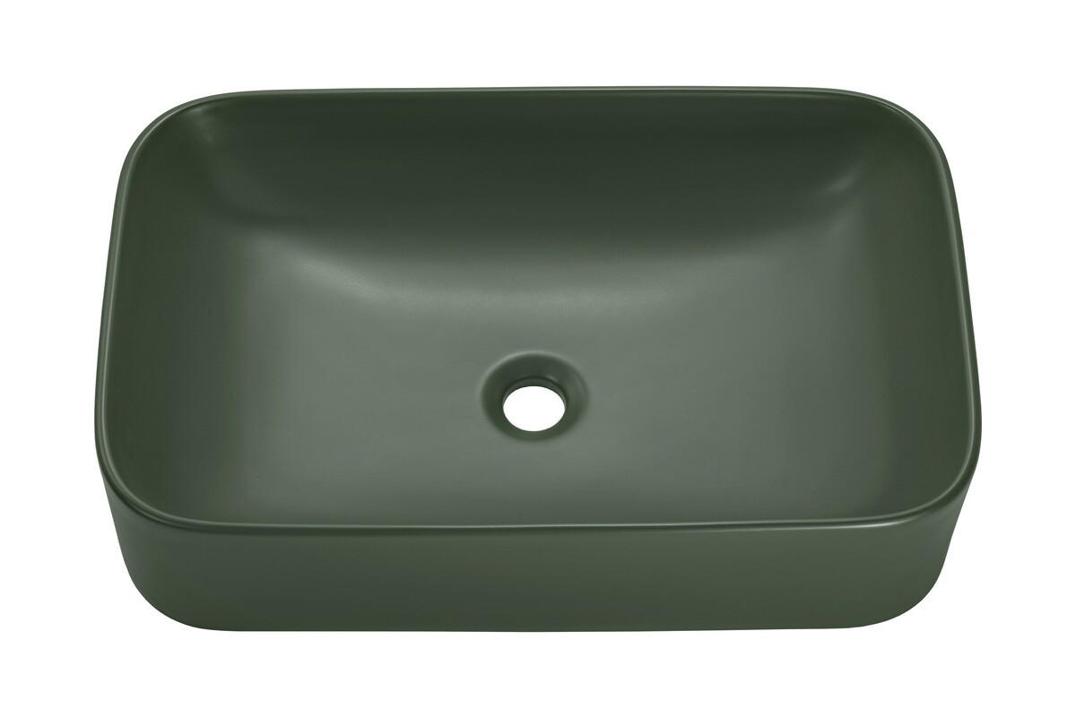 AUFSATZWASCHBECKEN 61 cm - KAMA BM296 - Grün/Matt - Grün, Keramik (61/15/38cm)