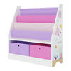 KINDERREGAL Neda - Pink/Lila, Holzwerkstoff/Textil (71/74/23cm) - [en.casa]