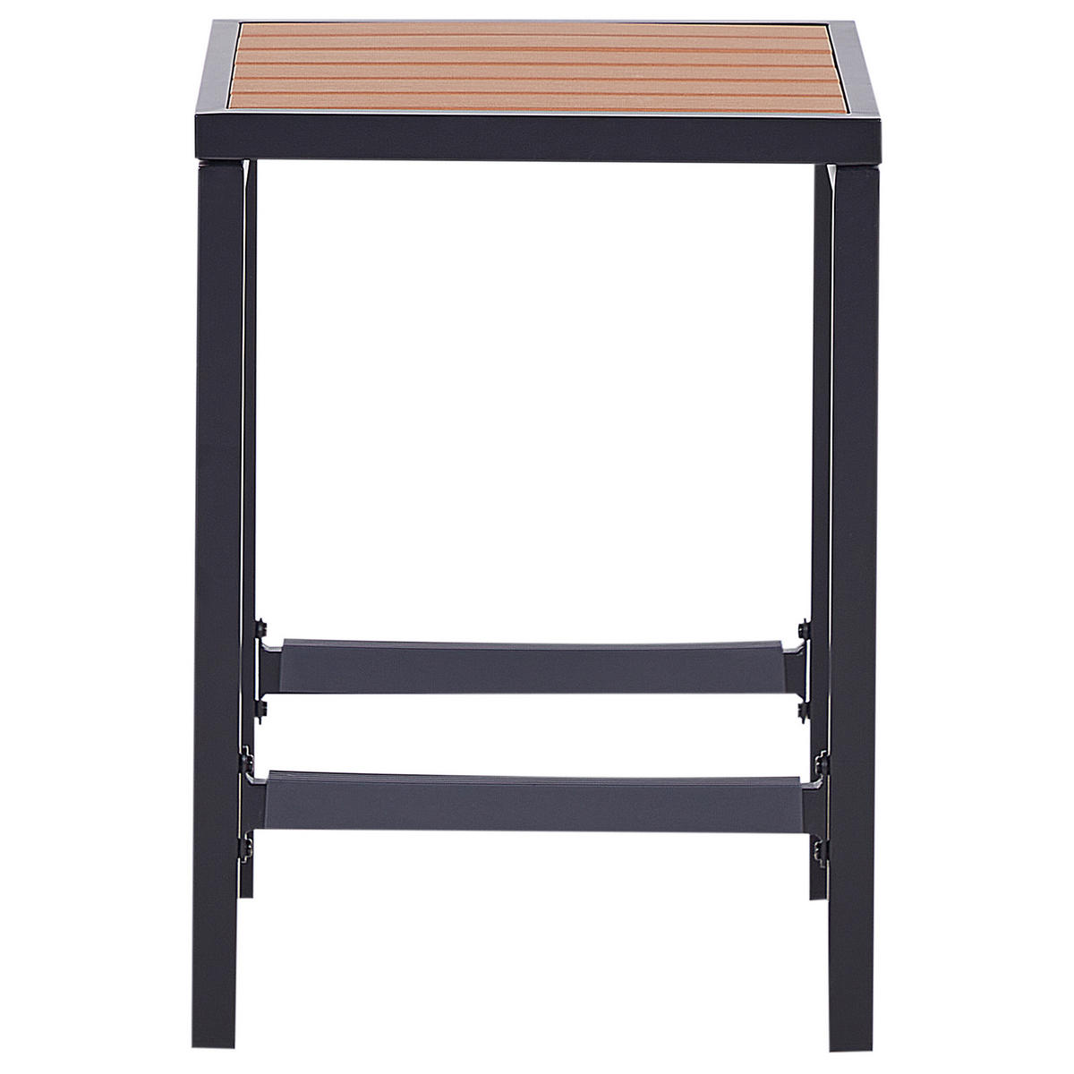 GARTENSTUHL Schwarz Avetrana - Hellbraun/Schwarz, Metall (40/61/38cm) - Beliani