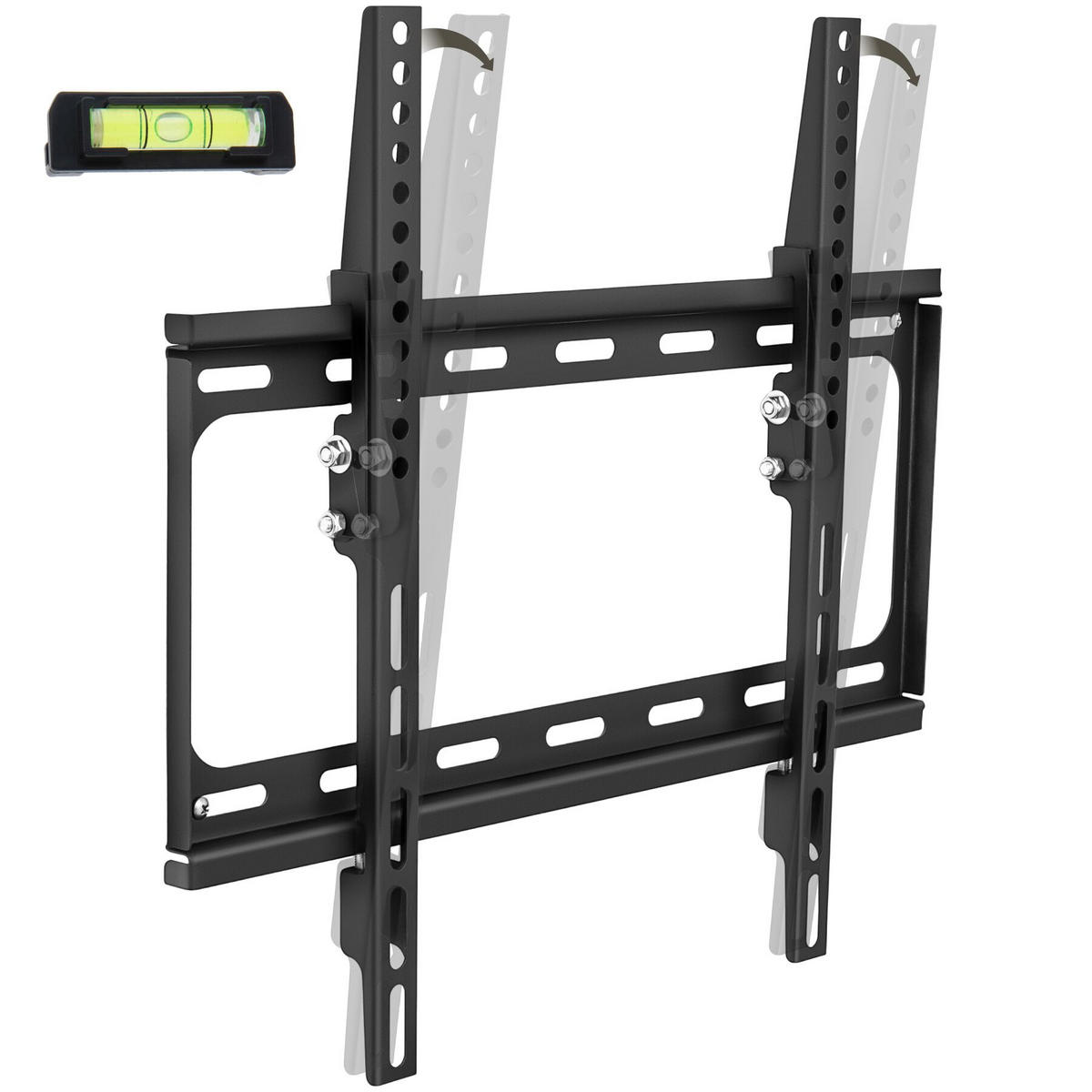 TV-WANDHALTERUNG, bis 100 kg, schwarz - Schwarz, Metall (40/2.5/45cm) - tectake