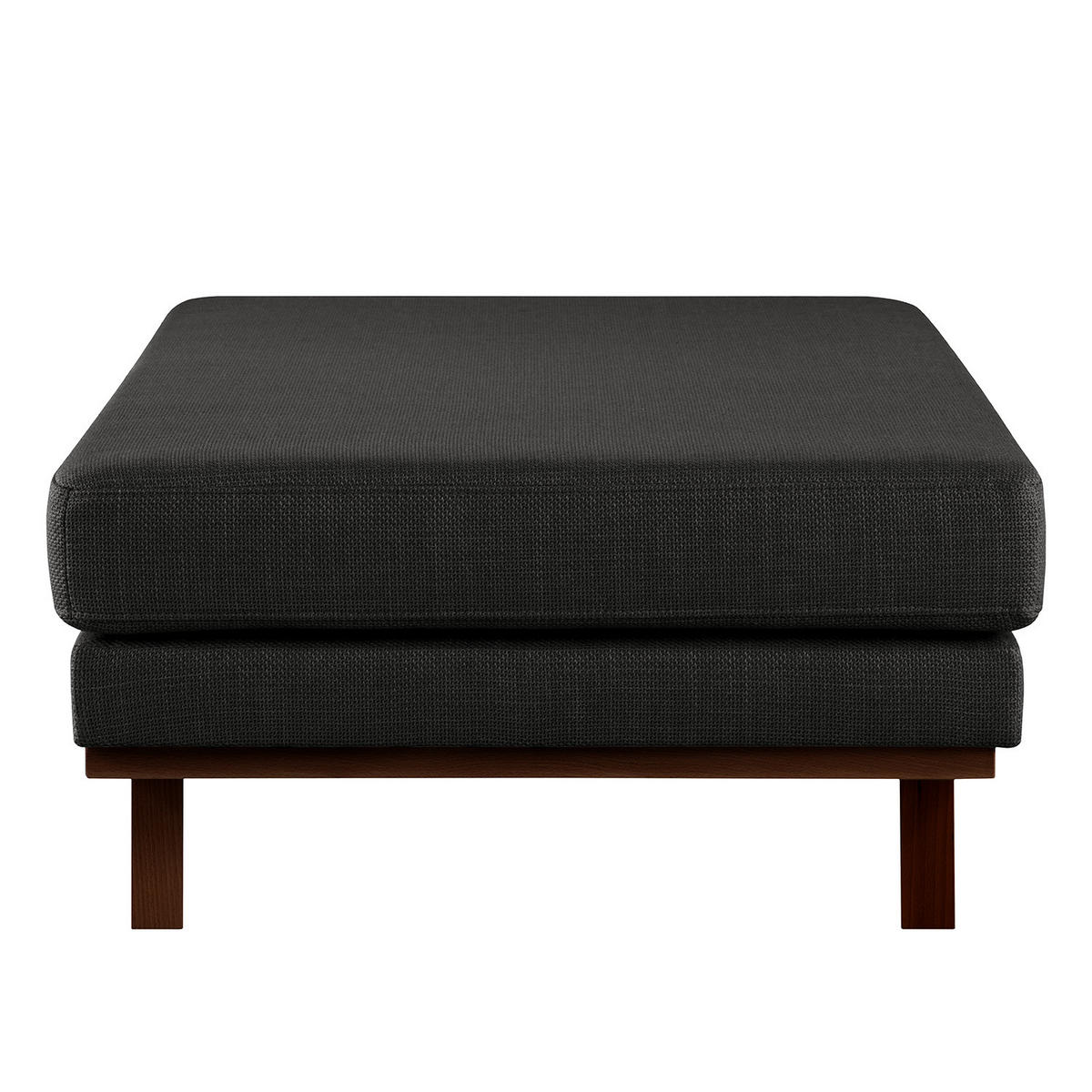 HOCKERBANK - Buchefarben/Schwarz, Buchenholz/Textil (180/43/81cm) - home24