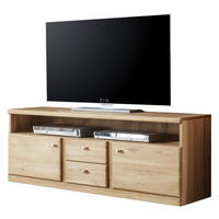 LOWBOARD Teilmassiv Ianisha 143x56x46 TV-Unterteil Wildeiche Bianco geölt - Naturfarben, Holz (143/56/46cm) - 58aufmkessel