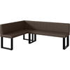 ECKBANK PETER_U - Braun, Leder (142/196cm) - Meblini