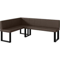 ECKBANK PETER_U - Braun, Leder (142/196cm) - Meblini