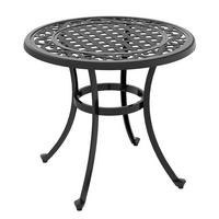 GARTENTISCH DE-07311 Vintage-Design mit Gusseisen Schwarz - Schwarz, Metall (60/60/53cm) - ComfortXL