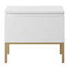 NACHTSCHRANK Bemmi Weiß - Goldfarben/Weiß, Holzwerkstoff/Metall (49/43/32cm) - Selsey