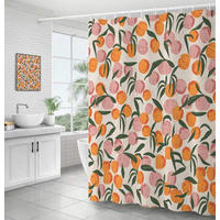 DUSCHVORHANG Polyester wasserdicht maschinenwaschbar modern mit Haken - Multicolor, Textil (180/180cm) - MCBOSON