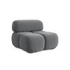 SESSEL Samt Stoff Grau - Dunkelgrau/Schwarz, Kunststoff/Textil (96/70/95cm) - Makamii