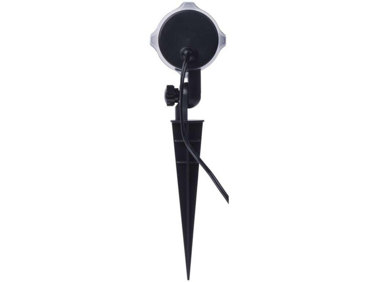 LED-WEIHNACHTSPROJEKTOR SCHNEEFLOCKEN - für innen und außen - Schwarz, Kunststoff/Metall (20/20/30cm) - LAALU