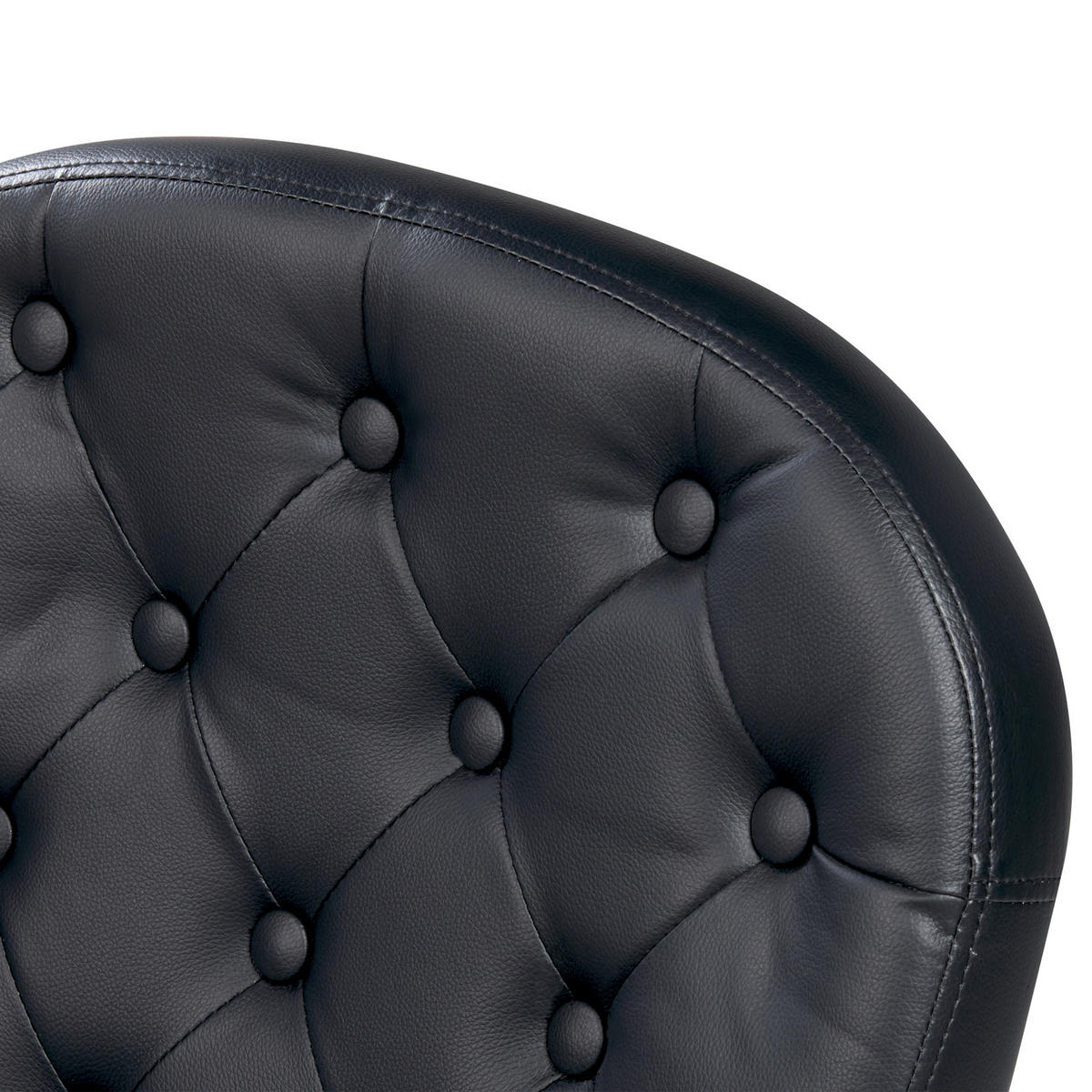 BÜROSTUHL Kunstleder Schwarz Princess - Schwarz, Textil/Metall (60/98/60cm) - Beliani