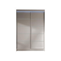 SCHWEBETÜRENSCHRANK Lino IV mit RGB LED Beleuchtung - Kaschmir, Holzwerkstoff/Metall (120/200/58cm) - MIRJAN24